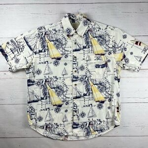 Crossings Mens Sailing/Nautical Button Down Shirt M